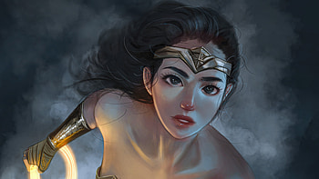 Wonder Woman Innoncent Eyes , wonder-woman, superheroes, artist, artwork, digital-art, artstation HD wallpaper