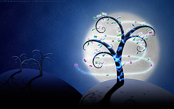 the ghost of summer wide .jpg, summer, ghost, moon, tree HD wallpaper