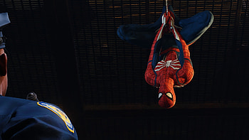 Spiderman Hanging, Marvel's Spider-Man, spider man, Spider-Man (PS4), video game, Marvel's Spider-Man Remastered HD wallpaper