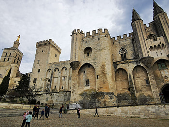 Palais des Papes, Provence attractions, Must-visit sites, Nearby recommendations HD wallpaper