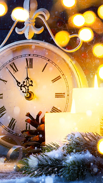 Happy New Year, Clock HD phone wallpaper