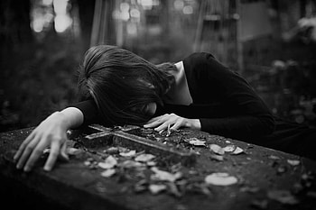 GRIEF, sad, graphy, farewell, bw HD wallpaper
