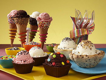 Food, Desert, Ice Cream, Sweet, Assorted, Treat, Portions HD wallpaper