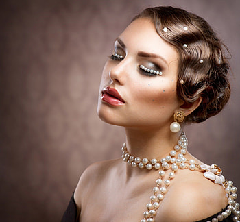 :), lady, fashion, model, pearls, subbotina anna HD wallpaper