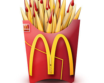 Mc fries, fries, 3d, commercial, fast food HD wallpaper