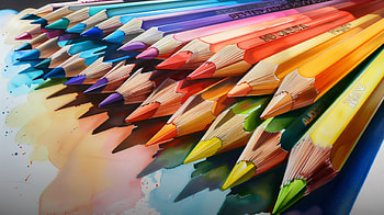 Spectrum of Imagination, colored pencil, colored pencils, art supplies, stationery HD wallpaper