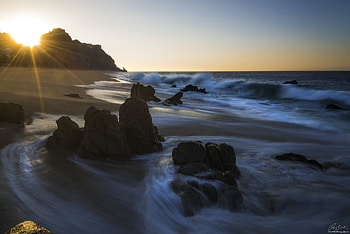 Sunrise Over Cliff Long Exposure, sunrise, nature, cliff, long-exposure HD wallpaper