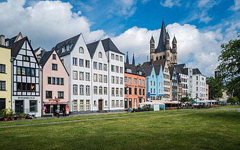 Cologne, Germany, houses, city, Germany, Cologne, clouds HD wallpaper