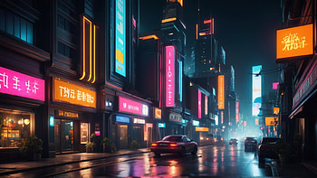Japan Street, Japan, glow, neon, street, night HD wallpaper