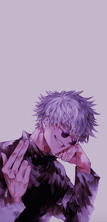 gojo satoru anime, aesthetic, gojo_satoru, art, pink, cool, black, manga, cute HD phone wallpaper