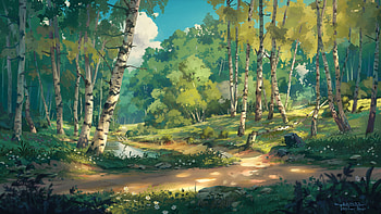 Enchanted Forest: Artistic Nature Escape, artistic, forest HD wallpaper