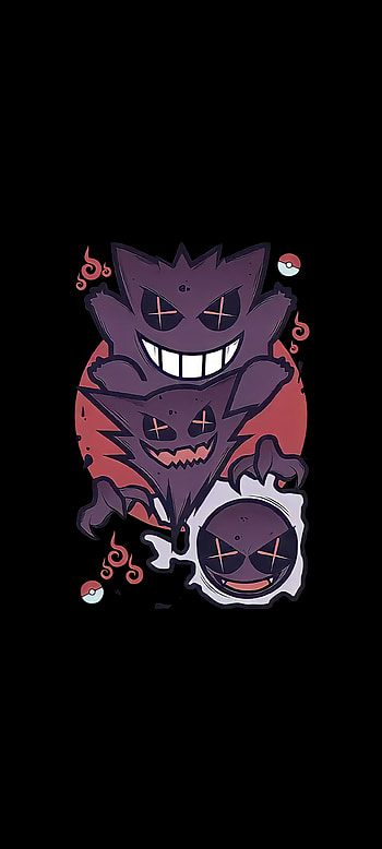 Gengar, Ghost type, Spooky Pokmon, Shadowy presence HD phone wallpaper