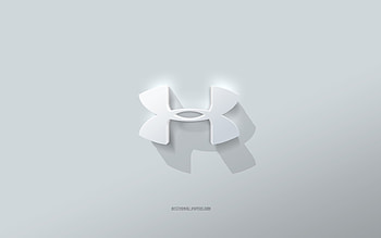 Under Armour logo, white background, Under Armour 3d logo, 3d art, Under Armour, 3d Under Armour emblem HD wallpaper
