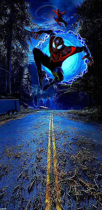 Spider-Man (Its you?), electric blue, flash graphy HD phone wallpaper