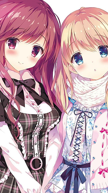 Anime Best Friends, Shy Girls, Friends HD phone wallpaper