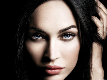 megan-fox, blue, lady, eyes, face, megan, models HD wallpaper