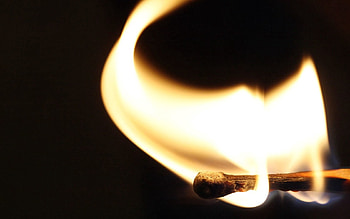 Macro, Flame, Match, Burning HD wallpaper