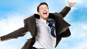 Ricky Gervais, Hilarious , Comedic pose, Playful HD wallpaper