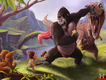 GORILLA PROTECTOR, APES, CHILDERN, FUNNY, GORILLA HD wallpaper
