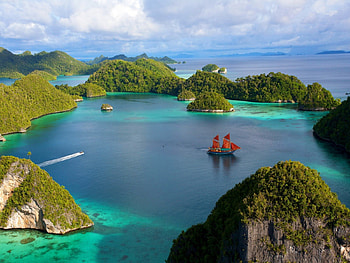 islas paradisiacas, islas, rocas, oceano, barco HD wallpaper