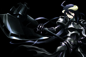 Albedo (Overlord), Anime, Axe HD wallpaper