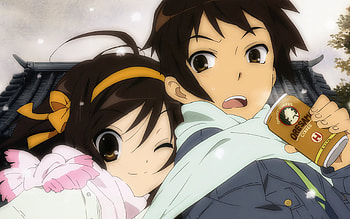 hey.., , suzumiya haruhi, anime, the melancholy of haruhi suzumiya HD wallpaper