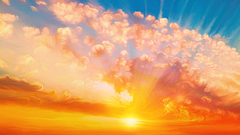 Sunset Sky Painting, sunset, sky, painting, artist, digital-art, artwork HD wallpaper