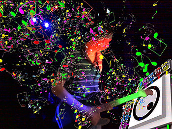 ADS on Stage, guitar, music, playing, fantasy HD wallpaper