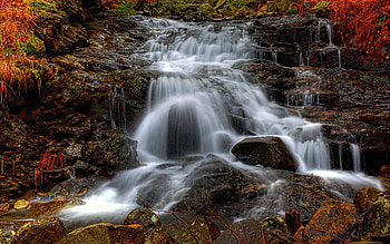 Landscape, Waterfalls HD wallpaper