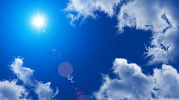 Summer sky, blue, sunshine, scene, sunlight, landscape, , summer, light, shine, clouds, nature, sky, , sun HD wallpaper