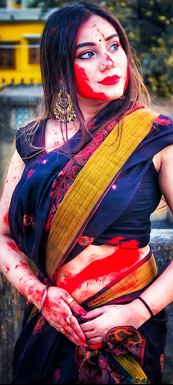 Beautiful girl, holi HD phone wallpaper
