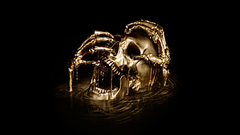 Skull, horror, black sails, digital art HD wallpaper
