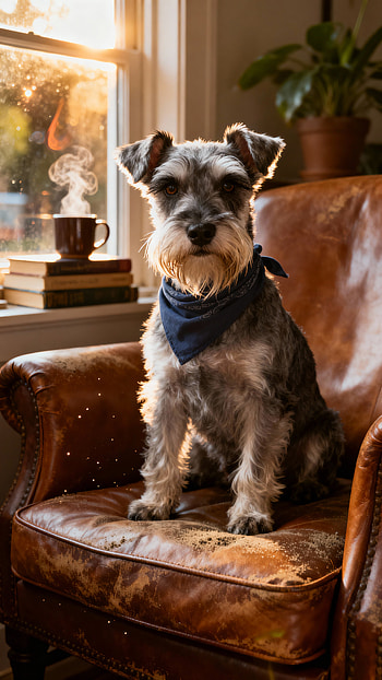 Sunlit Schnauzer — Cozy , dog, pet HD phone wallpaper