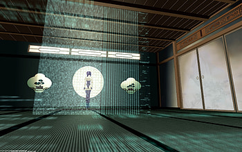 Opening, room, cyber, motoko, ghost in the shell, major, kusanagi HD wallpaper
