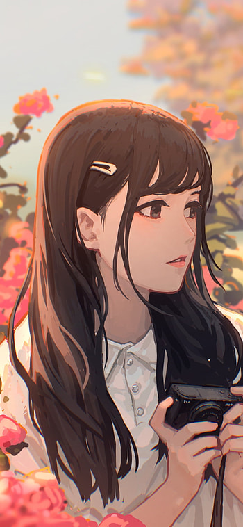 Anime, eye, head, Anime_Girl, Cute_Girl, Animes, Cartoon, Girl HD phone wallpaper
