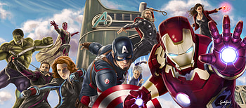 Avengers Assemble Artwork, avengers, artwork, digital-art, artist, thor, black-widow, captain-america, hawkeye, iron-man, hulk HD wallpaper