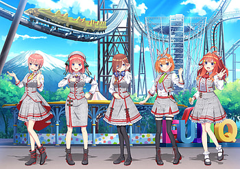 The Quintessential Quintuplets Rollercoaster Dreamscape, Nino Nakano, Miku Nakano, Ichika Nakano, Yotsuba Nakano, Itsuki Nakano, Anime, The Quintessential Quintuplets HD wallpaper