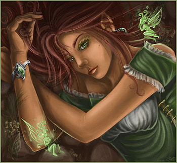 daydream, fairy, abstract, fantasy, girl, elf, beauty HD wallpaper
