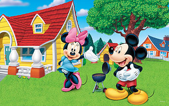 Mickey and Minnie, Disney HD wallpaper