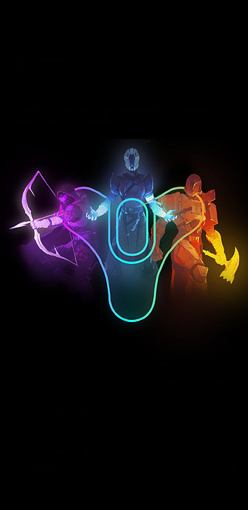 Destiny 2, art, neon HD phone wallpaper