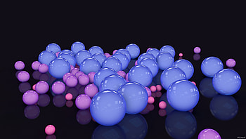 blue, purple, pink, black, abstract, ball HD wallpaper