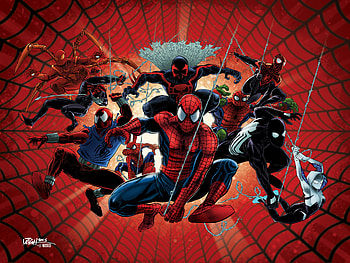 Spiderverse Spidermans, spiderman-into-the-spider-verse, spiderman, movies, superheroes, artwork, artist, digital-art, behance HD wallpaper