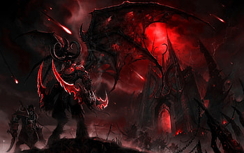 Illidan Stormrage, Demon world, Warcraft, Wings HD wallpaper