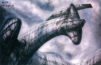 Futuristic City, H.R. Giger HD wallpaper