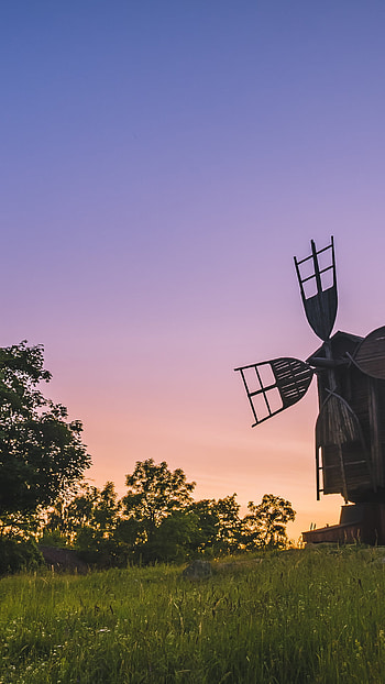 Ultra mill wonder, Oland's scenic beauty, delight, Swedish countryside HD phone wallpaper