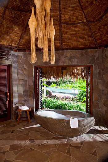 Secluded seven-star hotel, Private Laucala Island, Pacific ocean paradise, Luxurious escape HD phone wallpaper