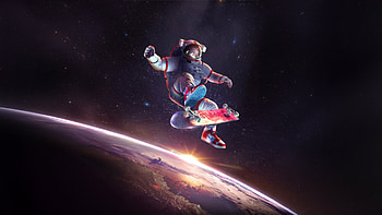 Skating The Cosmos Astronaut Adventure, artist, artwork, art, digital-art, astronaut, ai HD wallpaper