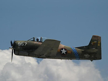 T-28B (N28CU) Warbird, clouds, plane, sky, war HD wallpaper