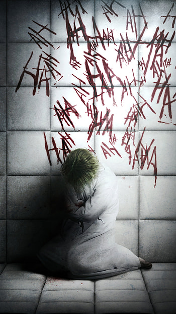 Joker in asylum, super villain, art HD phone wallpaper