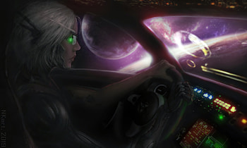 Estri In Space Car, artist, artwork, artstation HD wallpaper